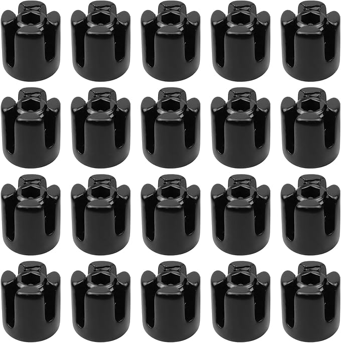 20 Pcs Black Cross Cable Clamps 316 Stainless Steel Cable Clips No Drilling Required Wire Rope Wall Trellis Kit Fittings for Steel Wire Nets Vines and Climbing Plants(Fit 4/25 Cable)