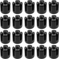 20 Pcs Black Cross Cable Clamps 316 Stainless Steel Cable Clips No Drilling Required Wire Rope Wall Trellis Kit Fittings for Steel Wire Nets Vines and Climbing Plants(Fit 4/25 Cable)
