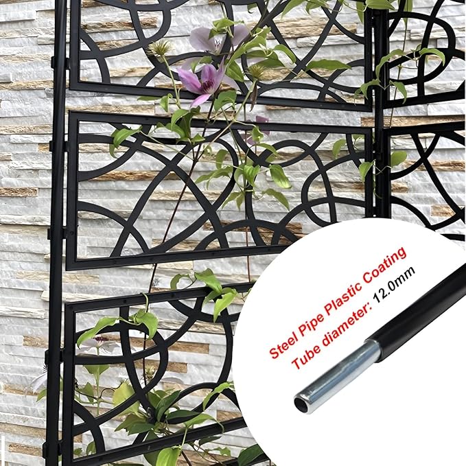 Foldable Garden Trellis 120/150/180cm High Potted Plant Climbing Support Garden Fence for Decorative Privacy Screen Plant Stake(81x18cm/31.9x70.9in)