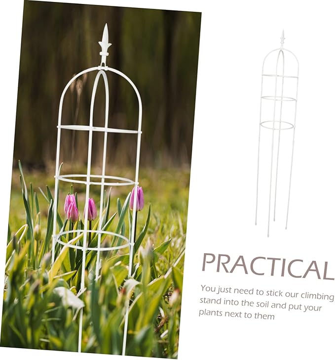 Hemoton Metal Pergola Garden Trellis Small Plant Climbing Frame for Wisteria Indoor Outdoor Climbing Support