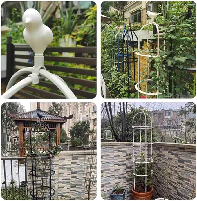 Metal Garden Plant Obelisk Garden Trellis for Climbing Plants 8.3x47in 9.8x74.8in 12.2x63in 13.8x59in Weather-Resistant Potted Plant Support Roses Vines Support Rack ( Color : White  Size : 21x120cm(