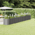 Patio Raised Bed Powder-Coated SteelGreenhouse PlanterDecorative Patio PlantersPatio Raised BedsVegetable PlantersHerb Plantersfor HerbsDeep-Rooted Vegetables201.6x31.5x26.8 Gray