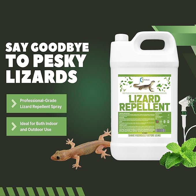 All-Natural Lizard &amp Gecko Repellent Spray (Outdoor/Indoor) – Reptile Deterrent for Homes Gardens Patios