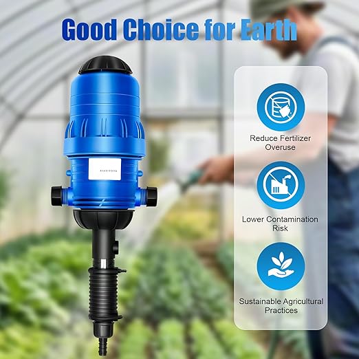 Drip Infusion Fertilizer Machine Proportional Injector Water-Driven Injector Chemical Fertilizer Medicator 0.4-4% Adjustable Fertilizer Injector for Industry Garden Hose Livestock