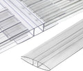 Polycarbonate Greenhouse Panels (H Connectors) - 0.15 Thick Fits 4mm Twin-Wall Polycarbonate Panels Join 2 Pieces of Panels Together 4-Foot Length 10 Pieces (H Connectors 4mm 4ft)