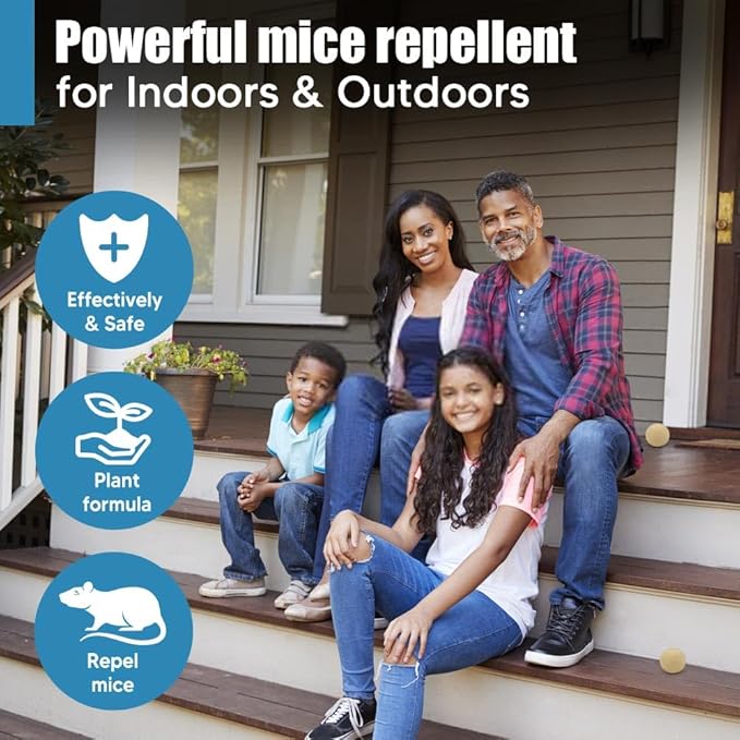 Rodent Repellent IndoorMouse RepellentMice Repellent IndoorRodent Away RepellantRat RepellentKeeps Mice Away Repel Mice from NestingCovers 50 sq. ft Effective for 60-90 Days-8P