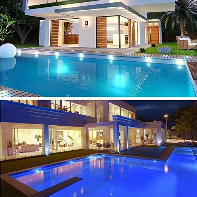 4PCS Recessed Outdoor Spotlights - Outdoor Buried Lights Low Voltage Landscape Light 3W Round Underground Light/COB In Ground LED Light/IP67 Waterproof Mini Landscape Lighting f