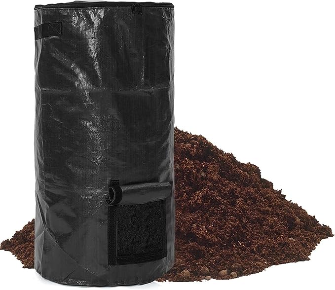 Compost Bin Reusable Yard Waste Bags Outdoor Compost Bin Bags for Garden Yard 34 Gallon
