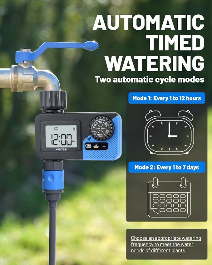 Smart Sprinkler Timer Programmable Garden Smart Hose Watering System Equipment for Garden Automatic Irrigation for Yard/Lawn 1 Outlet