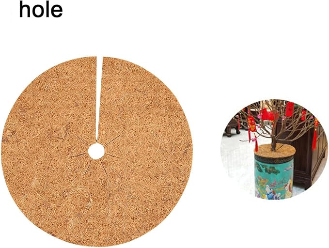 Coconut for Mulch Tray Pack of 4 20 30 35 40 45 60cm Coir Fiber Plant Protector for Garden Trees for Moisture Retaining Weed Barrier for Potted Plants