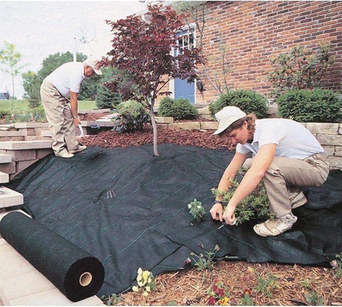 Dewitt Professional Max Weed Barrier Fabric 4.1 oz Black 3 x 250 Feet – Heavy-Duty Weed Control and Ground Cover for Gardens Beds Mulch Outdoor Landscaping and Yard Areas