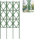 Green Foldable Garden Trellis for Climbing Plants - Suitable for Roses Vines &amp Flowers - Outdoor Decorative Plant Support for Patio &amp Yard(W60xH180CM(2.0x5.9FT))