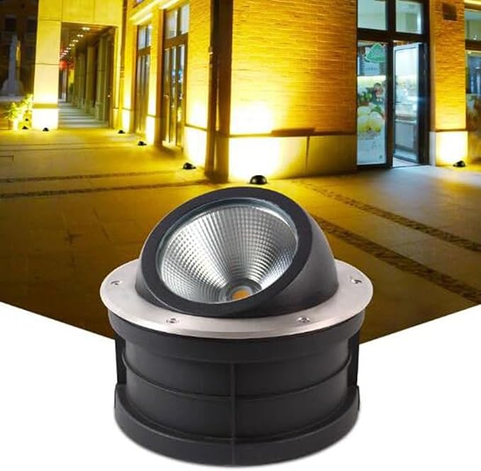 Outdoor Buried Lights - Ground LED Landscape Lights AC-220V Outdoor Recessed Spot Light IP67 Waterproof Spotlight/Led Beam Light Garden Tree Spotlight Floor Lamp(White10W)