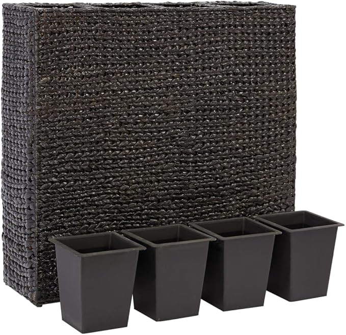 YAFF Garden Raised Bed with 4 Pots Water Hyacinth Black (14.08lbs)