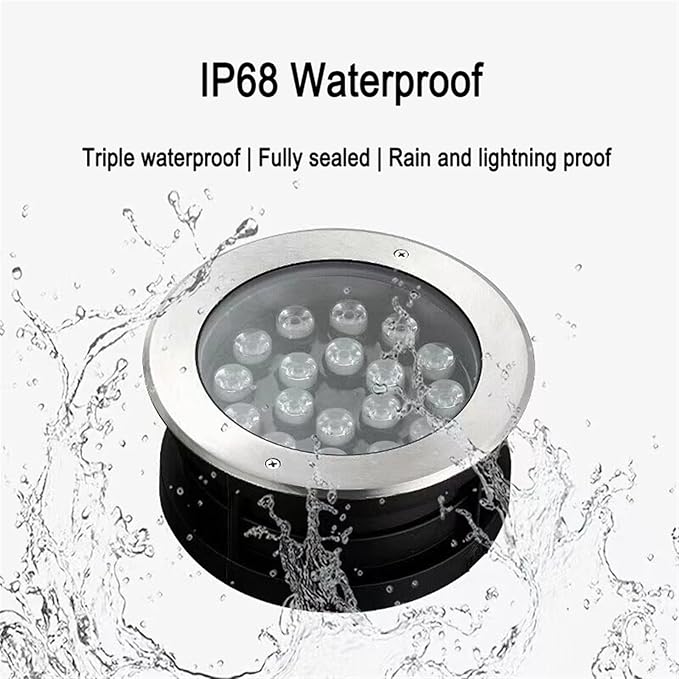 Outdoor Buried Lights - LED LED Fountain Light AC 24V Low Voltage Embedded Spotlight IP68 Waterproof Water Landscape Light Submersible Pond Light for UnderwaWarm White-24W