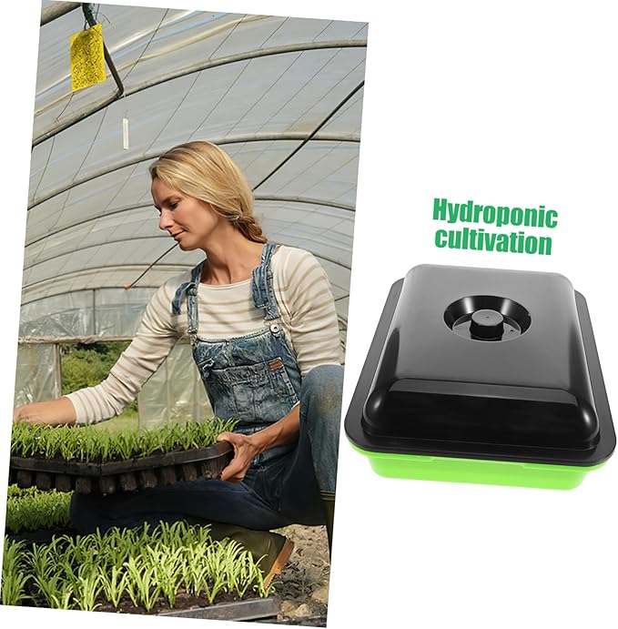 VICASKY Mason Jar Sprouting Kit Easy to Use Sprouter Tray with Sprouter for Soil Hydroponic Growing Compact Sprout Growing System for Spaces Cover