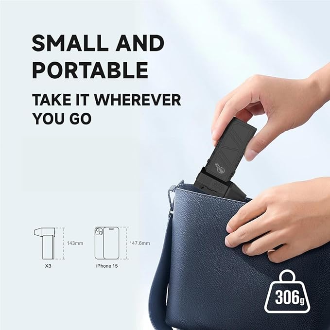Dry Blower 130000RPM Snow Blower with High Speed Turbofan Powerful Brushless Motor Cordless Handheld Super Fan Blower for Car Cleaning Camping Outdoors
