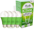 Norb NorbBOTANIC A19 LED Grow Light – Full-Spectrum 9W Plant Light Mimics Sunlight for Seed Germination Optimal Indoor Plant Growth Herbs Tropical Houseplants High-Intensity E26 (4-Pack)