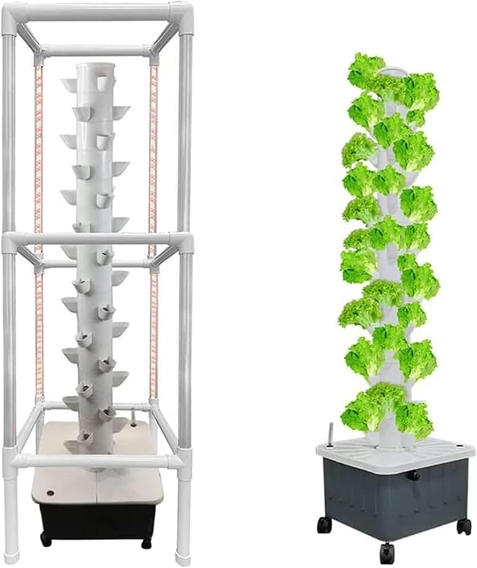 Tower Garden Hydroponics Growing System 15 Floors 45 Holes Aquaponics Grow System Vegetable Plant Tower Gift for Gardening Lover Standard//1pc