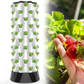 Hydroponics Growing kit 48/64/80Holes Vertical HydroponicTower Self-Watering Growing kitIndoor Planting Vegetable Garden Germination Kit with Water Pump Net Pots(8floors)