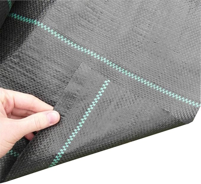 Black 100gsm Heavy Duty Lined Weed Control Fabric Farm Garden Landscaping Ground Cover Membrane 1pcs (Size : 2x10m)