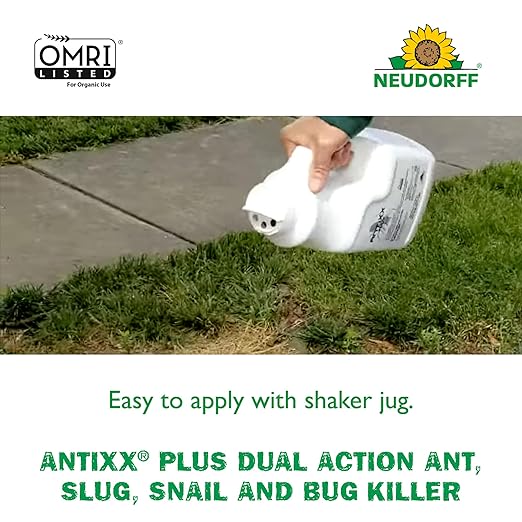 Neudorff ANTIXX Plus Ant &amp Insect Control Granules for Ants Crickets Cutworms Earwigs Pillbugs Slugs Snails and Sowbugs for Organic Gardening
