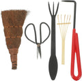 Kichvoe 5pcs Bonsai Garden Tool Set with Planting Shears and Digging Rake for Outdoor Gardening and Bonsai Care