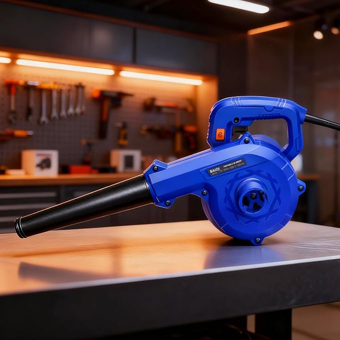 Corded Electric Blower Portable and Lightweight Handheld Vaccum/Blowing110V 580W2 in 1 Blow and Suction for LeafDustSnowSweep