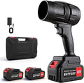 Cordless Leaf Blower 400000 RPM Handheld Leaf Blower with 2×24V 2400mAh Batteries and Charger 130MPH Turbo Airflow Lightweight Leaf Blowers for Patio Lawn Car Camping