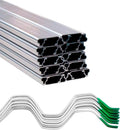 Wire and Channel Kit | 1 x 6.5' Aluminum Greenhouse Channel with 6.5' Steel Wire Jiggly Wire | PVC Coated Wire and U-Channel | Lock Channel and Wire (20 Pack)