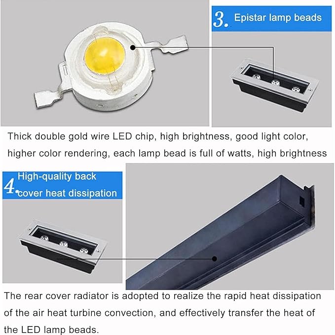 Recessed Outdoor Buried Lamp Ground LED Landscape Lights IP65 Waterproof Rectangle LED Spot Light AC85-265V Low Voltage Floor LightRed 3W
