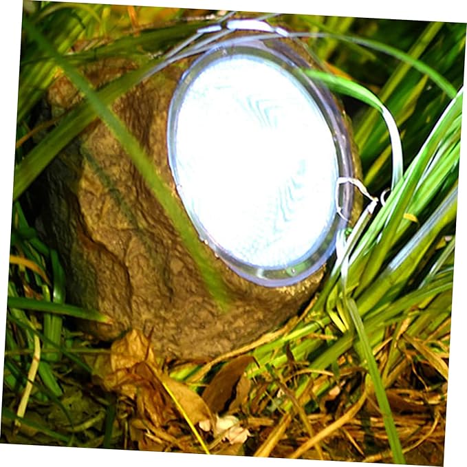 ARTIBETTER 2pcs Led Solar Power Spotlight for Outdoor Garden Decor Stone Shape Lawn Lamp High Brightness and Energy-Saving