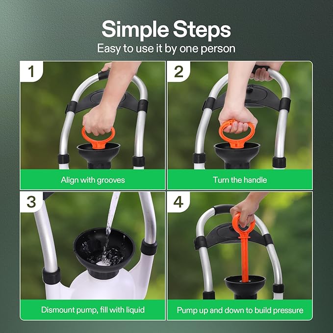 VIVOSUN 3.2 Gallon Lawn and Garden Wheeled Pump Compression Sprayer with Pressure Relief Valve Labor-Saving Wheel Design (Pack of 2)