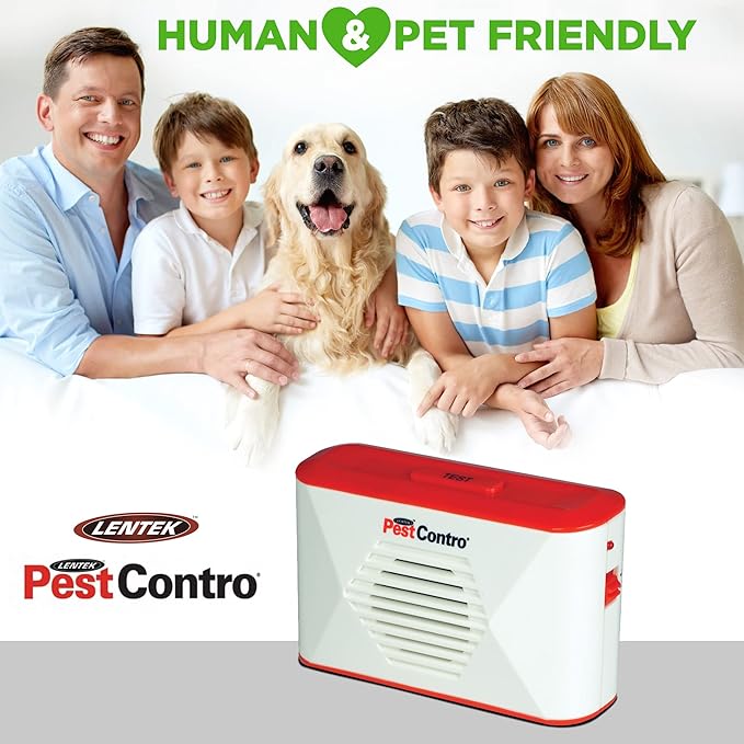 PestContro Portable Ultrasonic Rodent Repeller Cordless Non-Lethal Pest Control Dual Frequency Mice Rats Squirrels Chipmunks Kitchen Office Garage Basement Shed Storage Attic