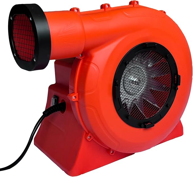 Air Blower 1100Watt/1.5HP Powerful Bounce House Blower Portable Fan Pump Commercial for Large Inflatables Water Slides Castle Jump Slides Holiday Decorations