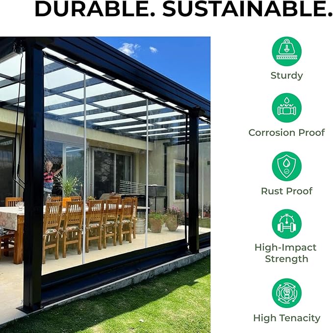 Aluminum H Connectors - Fits 4mm 6mm 8mm or 10mm Twin-Wall Greenhouse Panels Join 2 Pieces of Panels Together 4-Foot Length 10 Pieces (8mm Aluminum H Connectors)