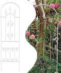 Metal Garden Trellis Climbing Clematis Plant Support Frame Large House Plant Trellis Indoor Heavy Duty Rustproof Black Iron Plant Trellis for Potted Plants SupportWhite180cm