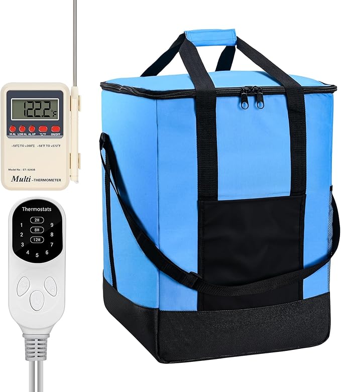 Bed Bug Heater with Timer &amp Thermometer Non-Chemical Pet &amp Human Safe Extra Heating Pad Included for Home Travel and RV Use