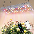 Grow Lights for Indoor Plants [Smart APP &amp Expansive 2x2 Ft Coverage] Genuine 48Watt LED Full Spectrum Hanging Growing Plant Lamps 8-Level Brightness（No Stand）