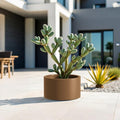 Heavy Duty Corten Steel Round Raised Garden Bed Kit 15.5 Dia. x 12 H. Pre Rusted Metal Planter Box for Vegetables Flowers Herbs Brown Ideal for Outdoor Gardening