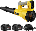 Leaf Blower Cordless 6 Speed Levels Electric Leaf Blower with 2 x 4.0Ah Batteries and Charger 580CFM &amp 160MPH 4.3 lbs Lightweight for Lawn Care Yard Garage Blowing Leaves Dust or Snow