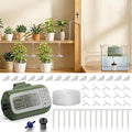 33FT 1/4'' Tube Drip Irrigation Kits Plant Watering Automatic Garden Irrigation Kits for 15 Potted Plants Plant Misters for Inside Irrigation System with Programmable Water Timer