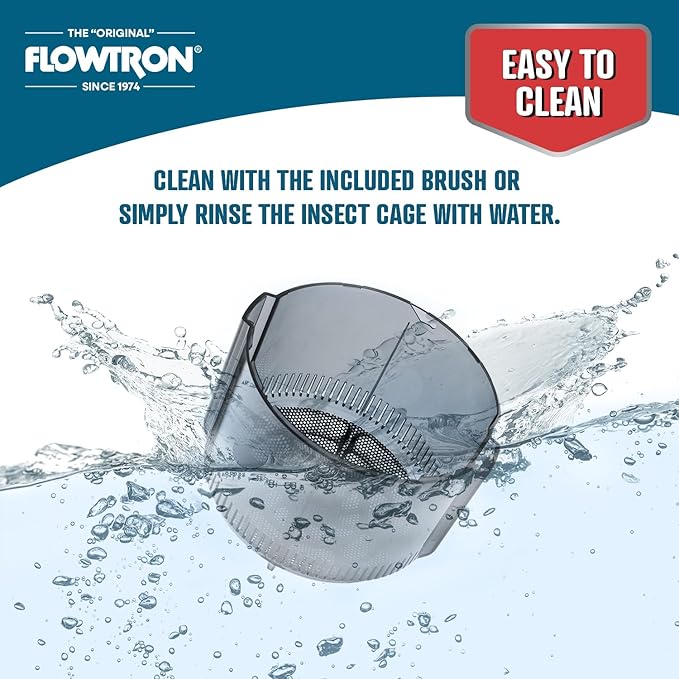 Flowtron Indoor Bug Trap | UV Light Mosquito Trap with Fan 860 Sq Ft Coverage USB-C Powered Insect Catcher for Kitchen Bedroom Restaurant | Quiet Fly Trap for Indoor Use