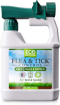 Eco Defense Flea Tick and Mosquito Spray for Yard and Perimeter - Safe Around Kids Pets Plants - Outdoor Barrier Control &amp Repellent - Ready-to-Spray Covers Up to 5000 sq ft