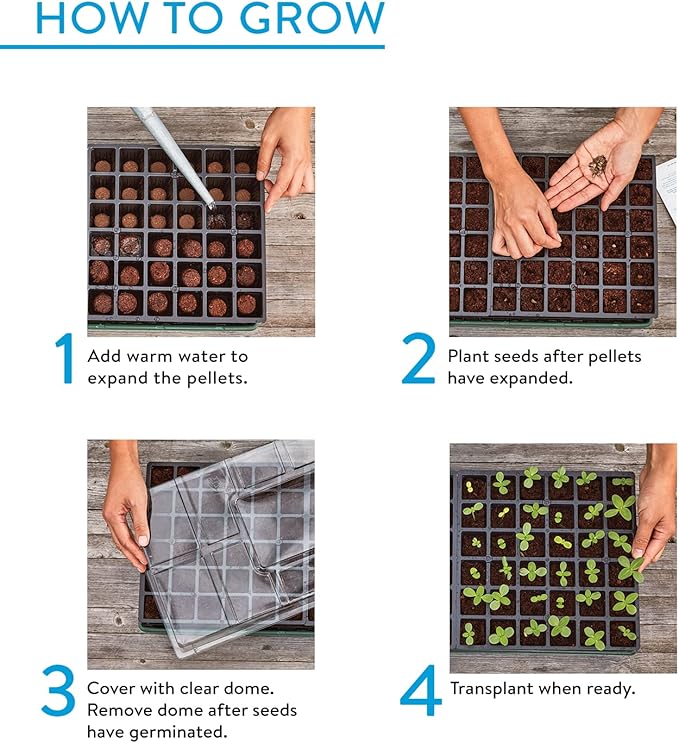 Burpee 72-Cell Self-Watering Seed Starter Bundle with Organic Coconut Coir Soil Mix