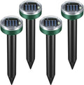 Mole Repellent for Lawns - Ultrasonic Gopher Repellent Solar Powered for GardenYard - Waterproof Sonic Mole Spike for SnakeChipmunkOutdoor Pest Control Vole Deterrent