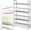 Hydroponics TowerPlants Vertical Hydroponics Grow Kits3-Layer Indoor Gardening Greenhouse 48/64 /90/120 Holes PVC Vegetables Plant Growing Systemsfor HerbsFruits and Vegetables (48hole)