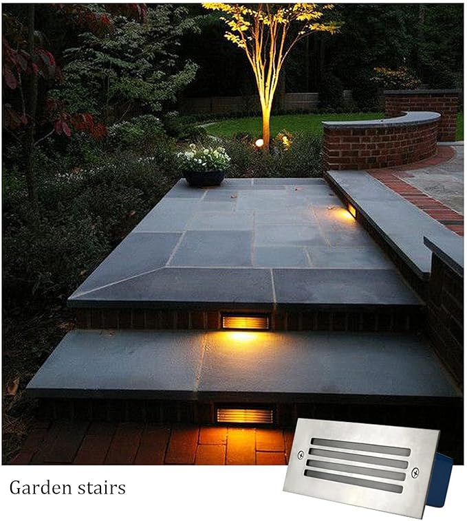 Rectangle 5W LED Outdoor Step Lamp IP65 Waterproof Underground Lights for Patio Pathway Stairs