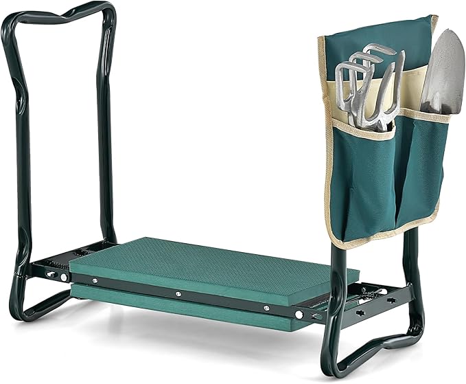 Garden Kneeler and Seat Folding Heavy-Duty Garden Stool with Removable Tool Bags Portable Gardening Gift for Gardening &amp Fishing Seniors Women Men