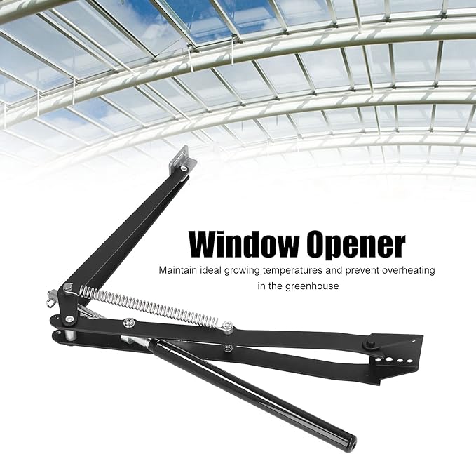13.2 Solar Heat Sensitive Automatic Greenhouse Window Opener - Aluminum Vent Opener with Double Spring No Power Needed 15lbs Capacity (33.5cm)